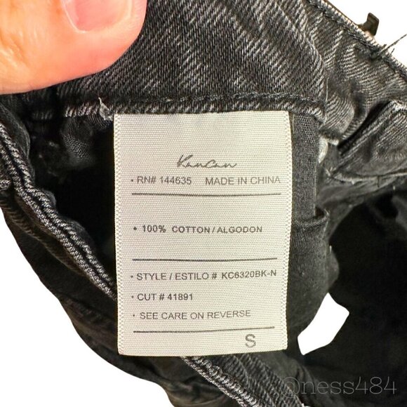 KanCan Black distressed Jean Shorts Size Small - Picture 3 of 4